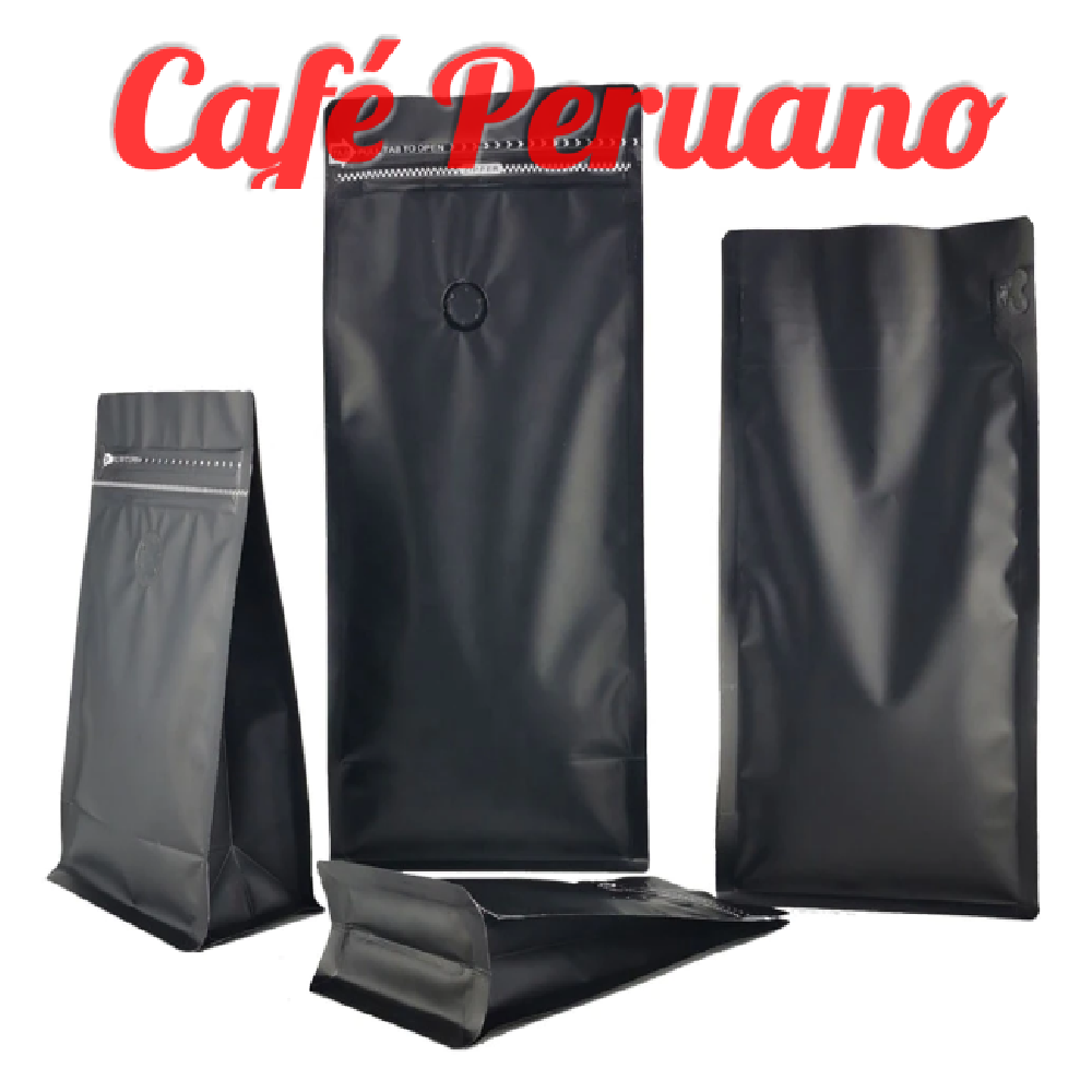 Bolsa fondo cuadrado de pie de aluminio laminado mate con cremallera