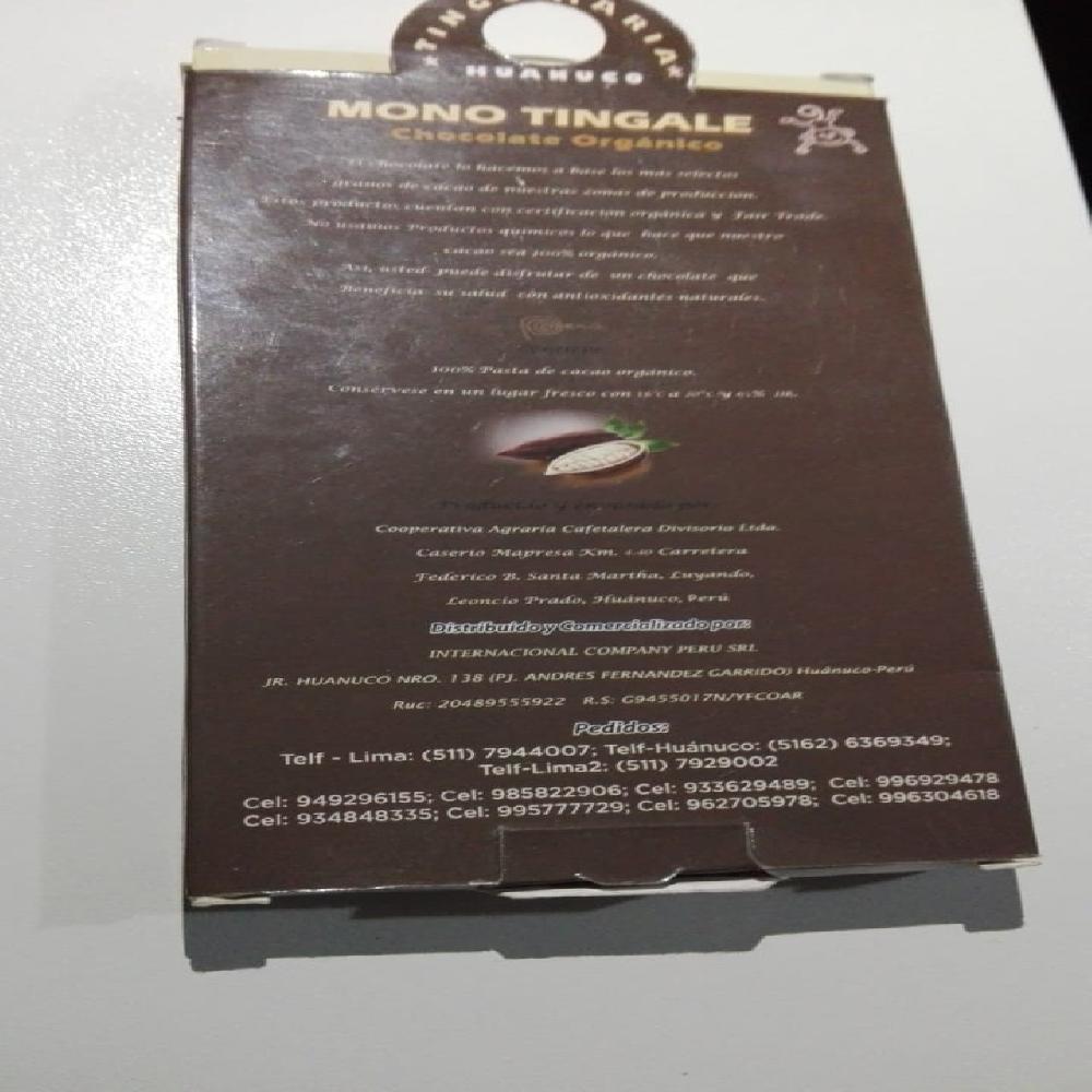 CHOCOLATE MONO TINGALES