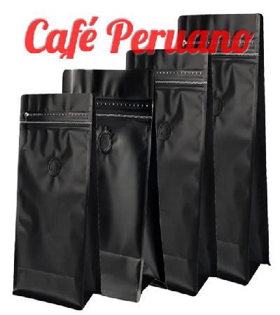 Bolsa fondo cuadrado de pie de aluminio laminado mate con cremallera