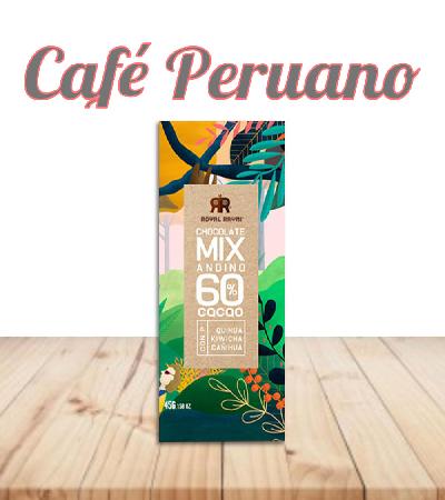 CHOCOLATE MIX ANDINO Pop de Quinua Kiwicha y Cañihua 60 por cientoCACAO 45g