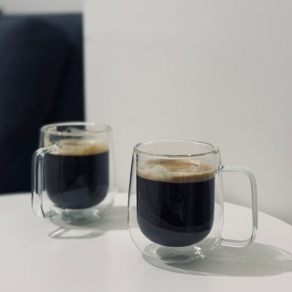 Set 2 Tazas de Doble Pared de Cristal